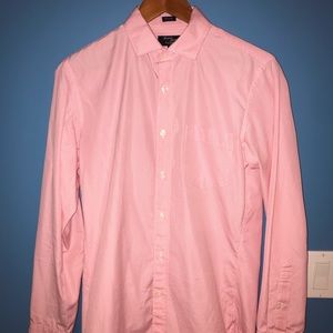 J. crew 2 ply dress shirt in pink check